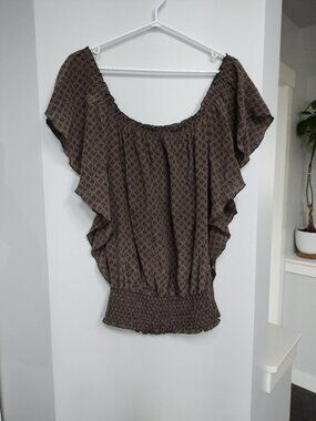 Bailey 44 off the shoulder ruffle short sleeve top